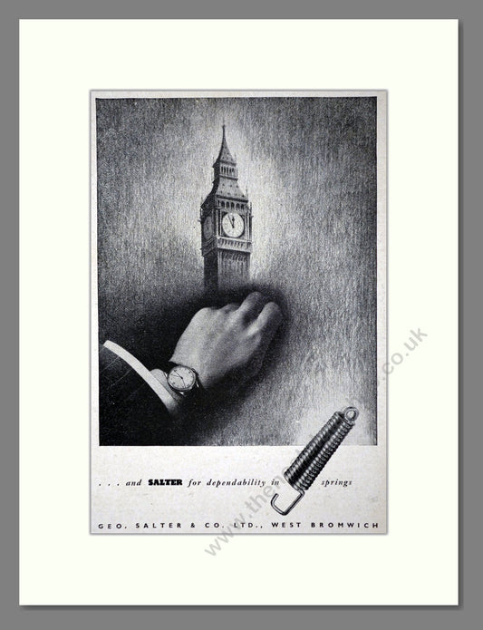 George Salter - Springs. Vintage Advert 1948 (ref AD62813)