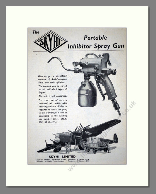 Skyhi - Portable Inhibitor Spray Gun. Vintage Advert 1946 (ref AD62821)