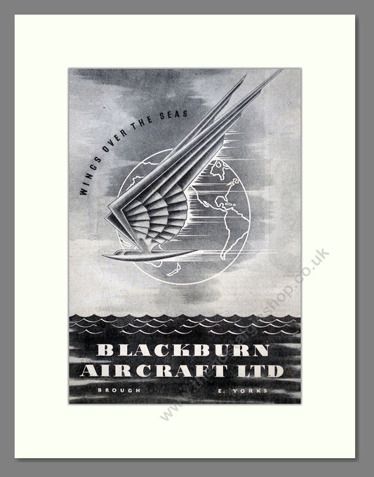 Blackburn - Aircraft - Wings Over The Sea. Vintage Advert 1945 (ref AD62846)