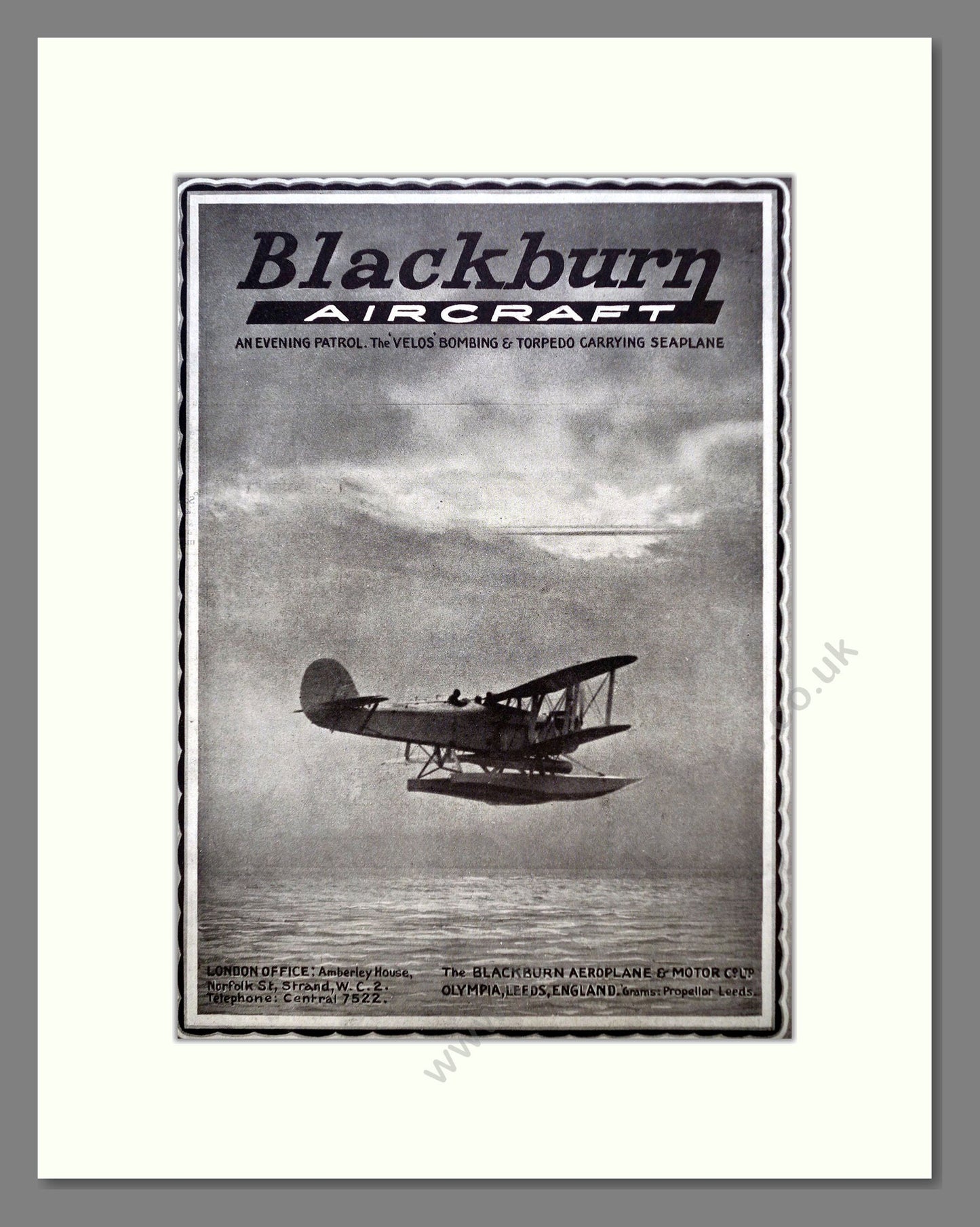 Blackburn - Velos. Vintage Advert 1926 (ref AD62847)