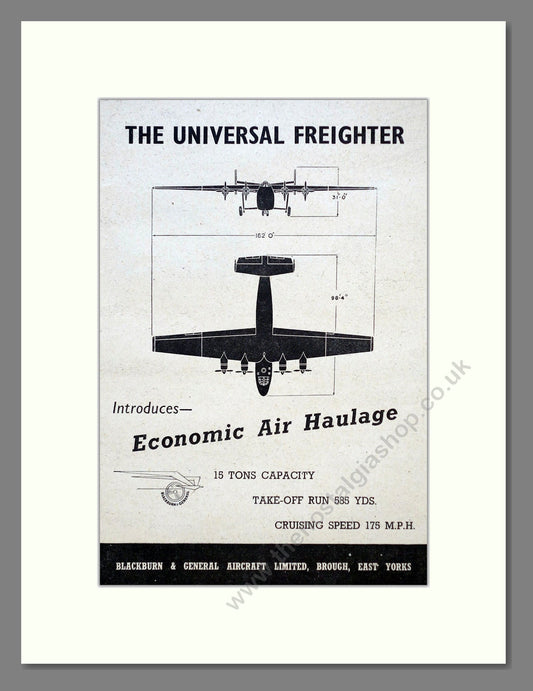 Blackburn - Universal Freighter. Vintage Advert 1950 (ref AD62849)