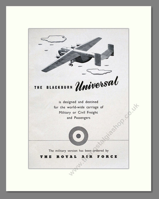 Blackburn - Universal Freighter. Vintage Advert 1952 (ref AD62850)