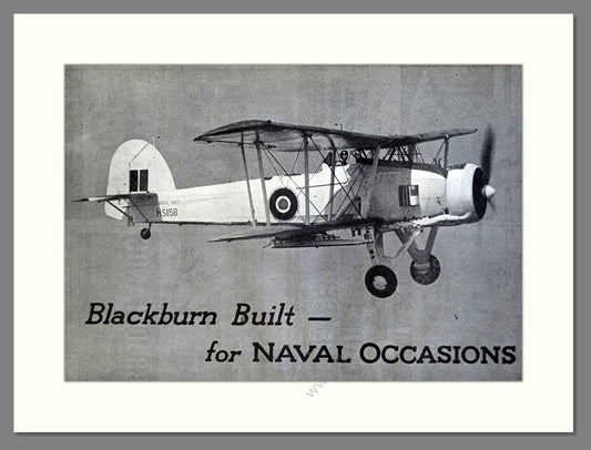 Blackburn - For Naval Occasions. Vintage Advert 1944 (ref AD62854)