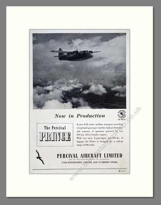 Percival - Prince. Vintage Advert 1948 (ref AD62877)