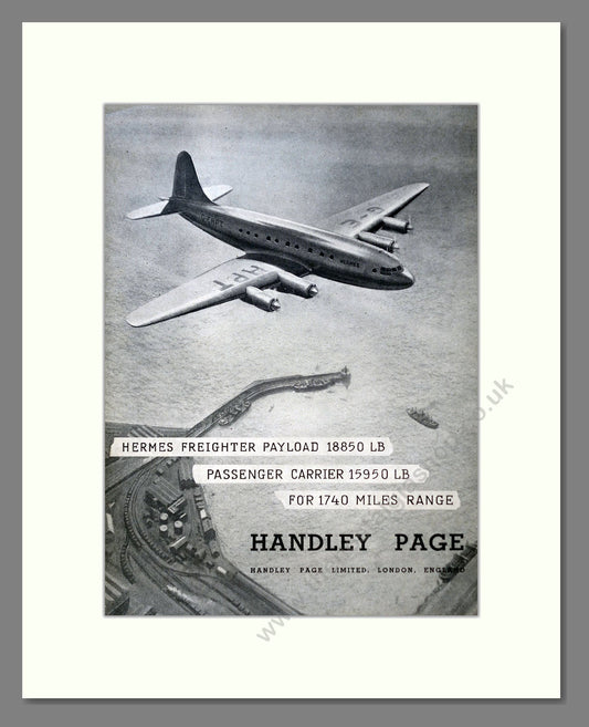 Handley Page - Hermes Freighter. Vintage Advert 1945 (ref AD62880)
