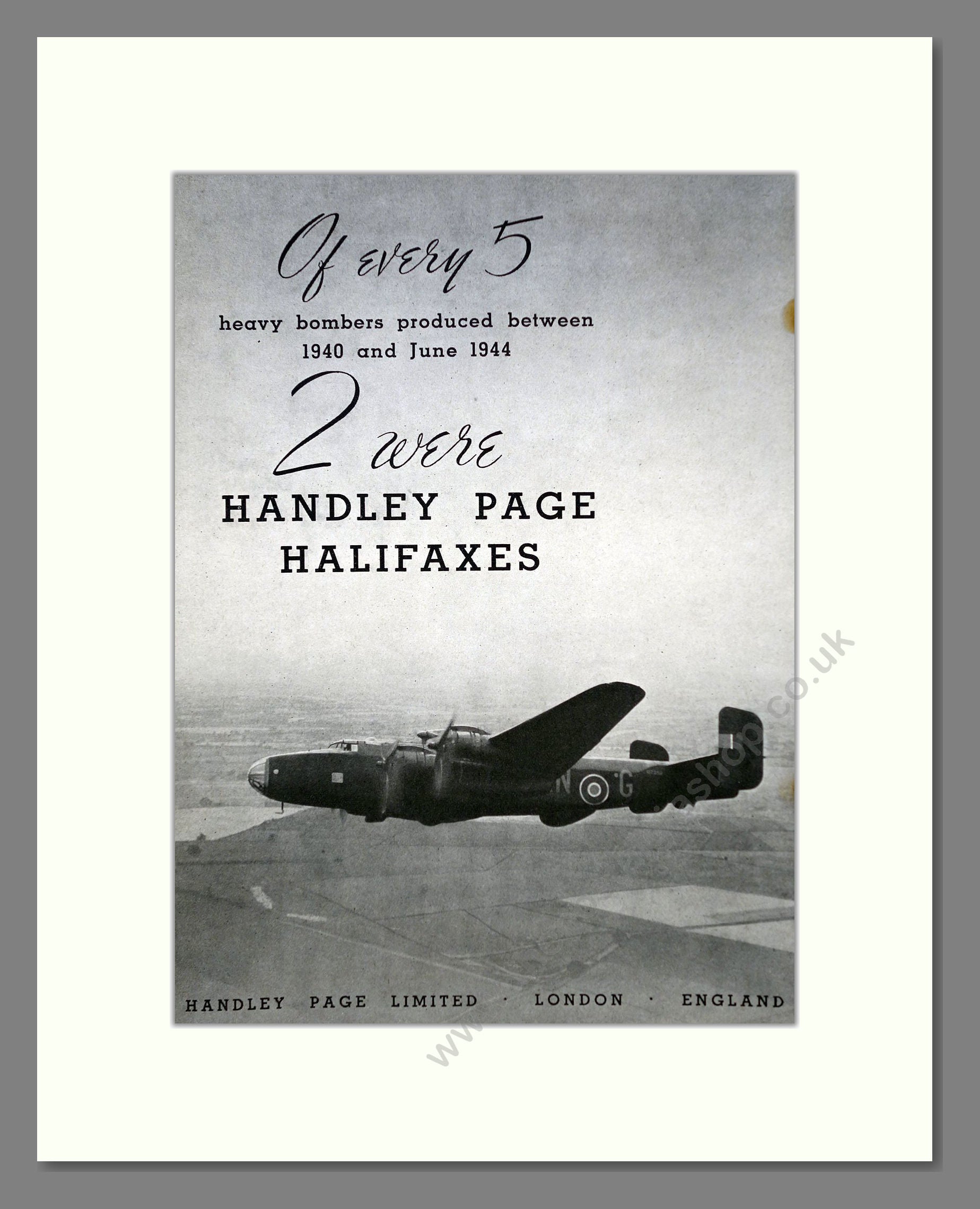 Handley Page - Halifax. Vintage Advert 1945 (ref AD62882)