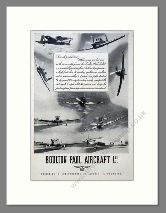 Boulton Paul - Balliol. Vintage Advert 1950 (ref AD62890)