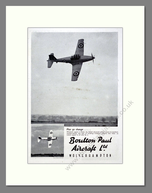 Boulton Paul - Balliol. Vintage Advert 1948 (ref AD62891)