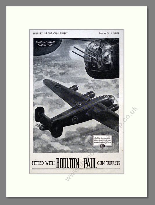 Boulton Paul - Gun Turrets. Vintage Advert 1942 (ref AD62893)