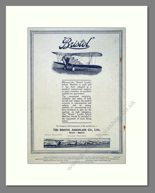 Bristol - Lucifer School Machine. Vintage Advert 1926 (ref AD62897)