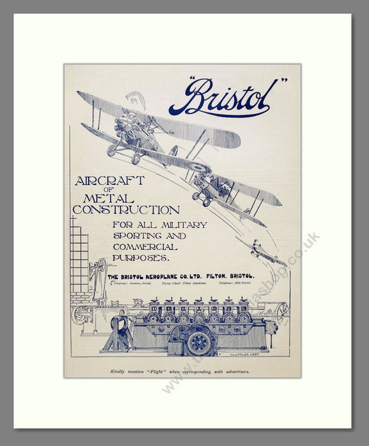 Bristol - Aircraft Of Metal Construction. Vintage Advert 1928 (ref AD62898)
