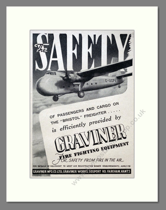 Graviner - Fire Fighting Equipment. Vintage Advert 1946 (ref AD62900)
