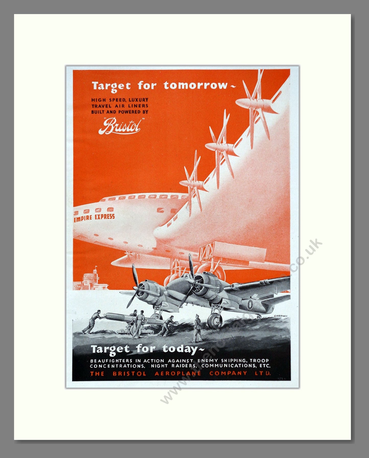 Bristol - Empire Express. Vintage Advert 1944 (ref AD62904)