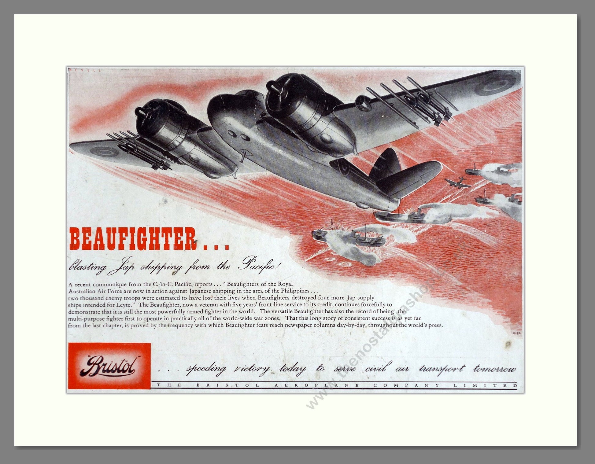 Bristol - Beaufighter. Vintage Advert 1945 (ref AD62909)