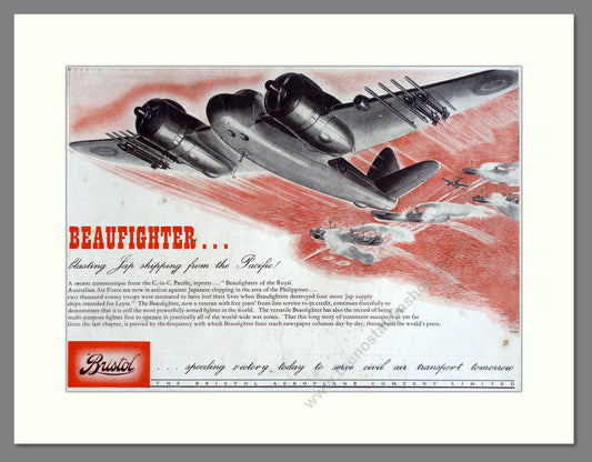 Bristol - Beaufighter. Vintage Advert 1945 (ref AD62909)