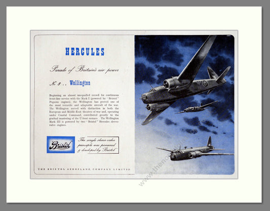 Bristol - Hercules. Vintage Advert 1945 (ref AD62910)