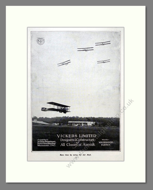 Vickers - All Classes Of Aircraft. Vintage Advert 1927 (ref AD62914)