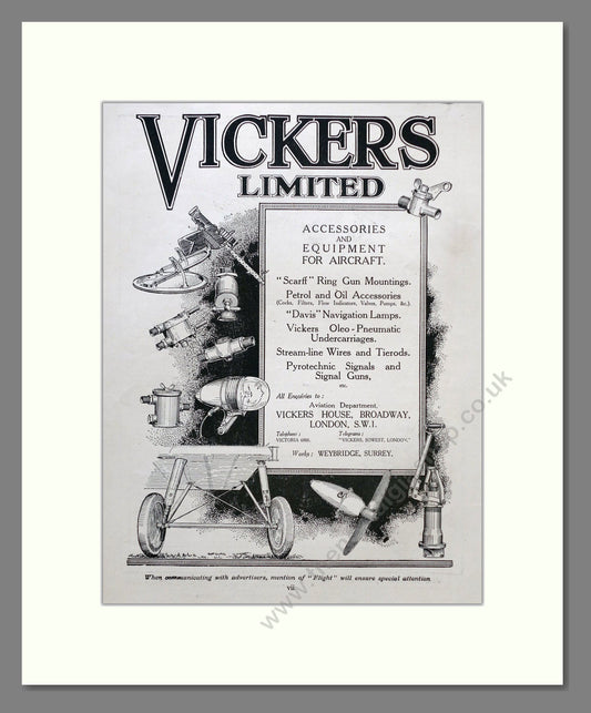 Vickers - Accessories. Vintage Advert 1925 (ref AD62919)