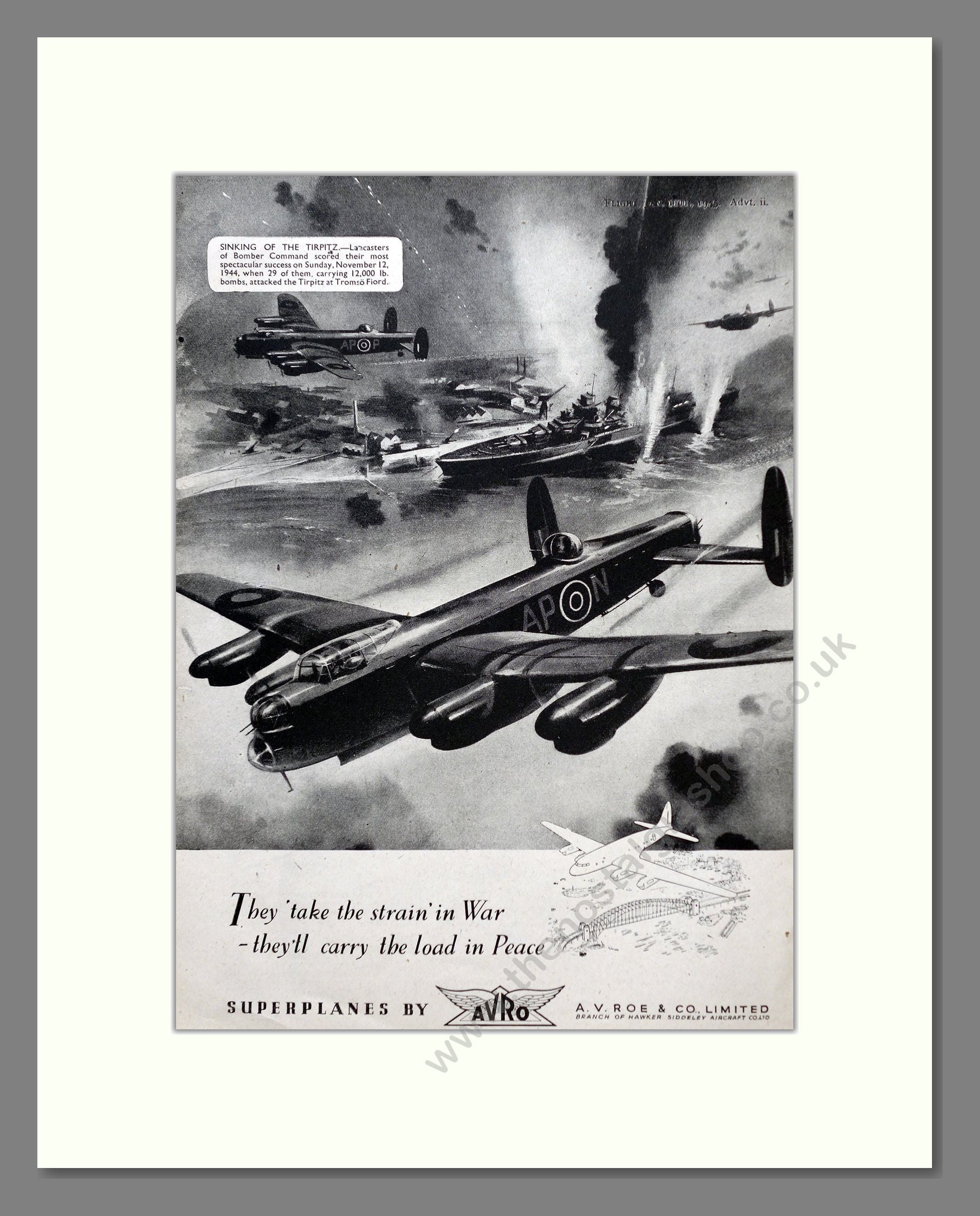 Avro - Superplanes. Vintage Advert 1945 (ref AD62951)