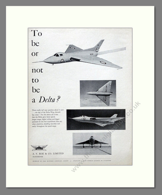 Avro - Delta. Vintage Advert 1952 (ref AD62955)