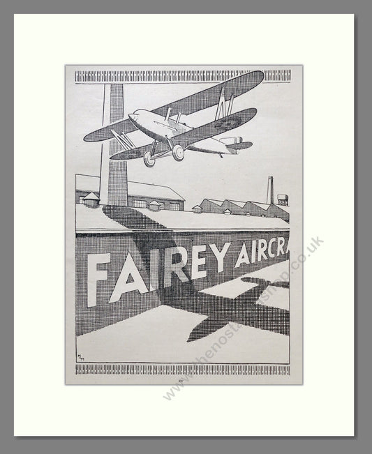 Fairey - Aircraft. Vintage Advert 1927 (ref AD62956)