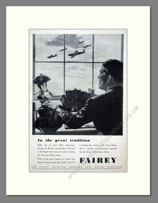 Fairey - Tradition. Vintage Advert 1946 (ref AD62977)