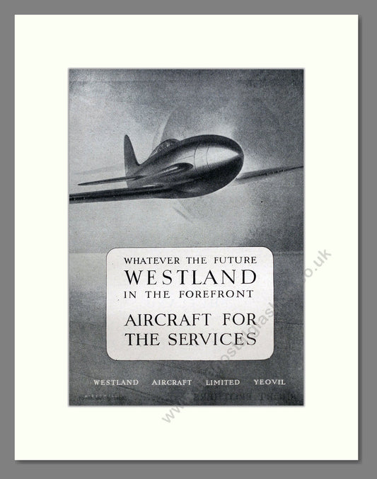 Westland - Aircraft For The Services. Vintage Advert 1945 (ref AD62987)