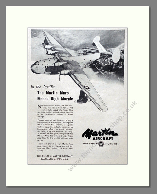 Martin - Mars. Vintage Advert 1945 (ref AD63001)