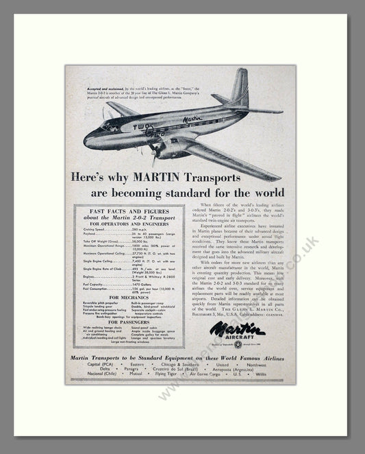 Martin - Transport 202. Vintage Advert 1947 (ref AD63002)