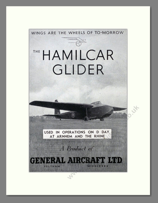 General Aircraft - Hamilcar Glider. Vintage Advert 1945 (ref AD63003)