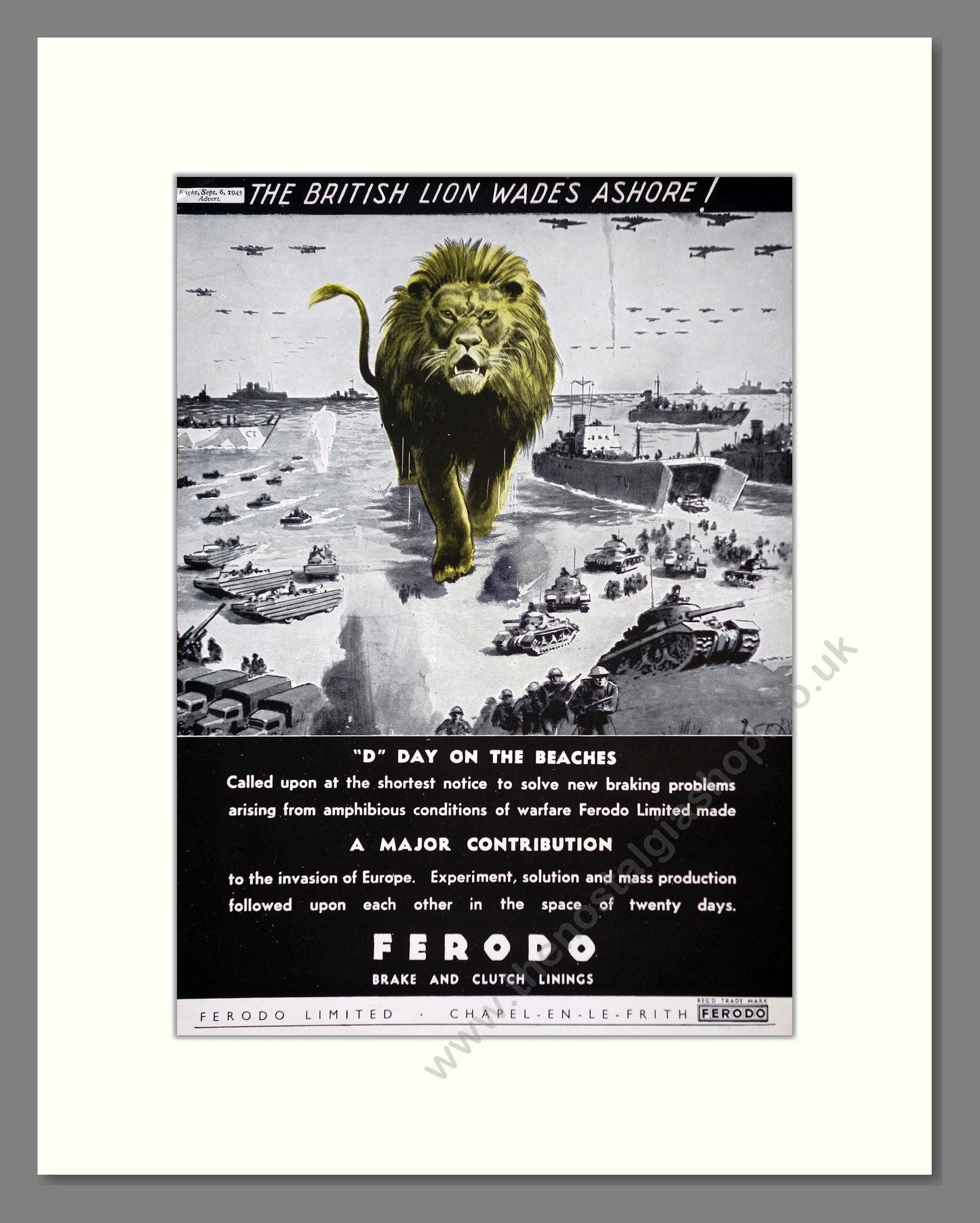 Ferodo - Brake And Clutch Linings. Vintage Advert 1945 (ref AD63009)