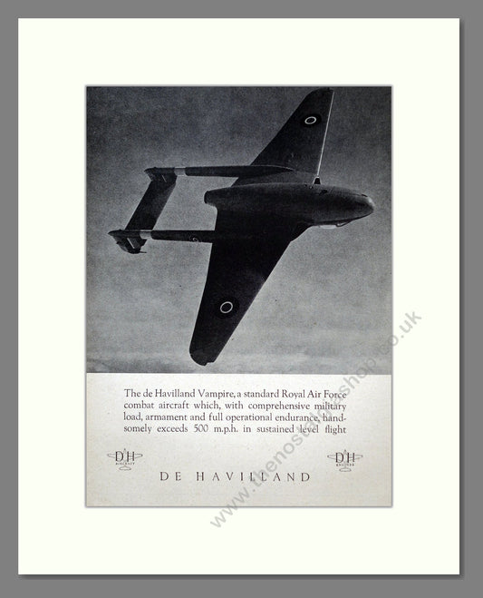 De Havilland - Vampire. Vintage Advert 1945 (ref AD63010)