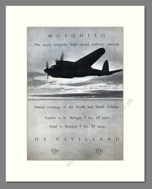 De Havilland - Mosquito. Vintage Advert 1947 (ref AD63014)