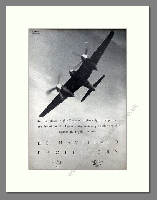 De Havilland - Propellers Hornet. Vintage Advert 1947 (ref AD63019)