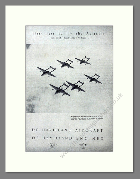 De Havilland - Vampire. Vintage Advert 1948 (ref AD63023)
