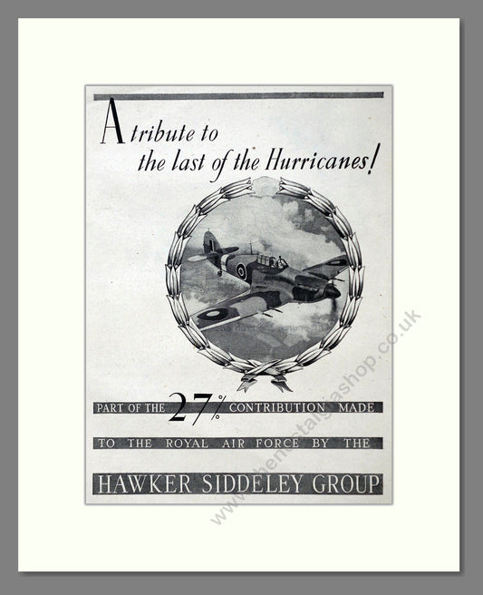 Hawker Siddeley - Hurricane. Vintage Advert 1944 (ref AD63031)