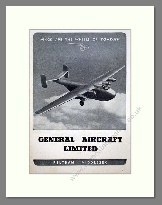 General Aircraft - Wings Are The Wheels Of Today. Vintage Advert 1947 (ref AD63067)