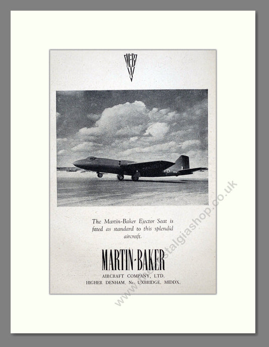 Martin-Baker - Ejector Seats. Vintage Advert 1950 (ref AD63076)
