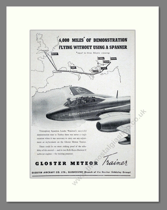 Gloster - Meteor. Vintage Advert 1948 (ref AD63078)