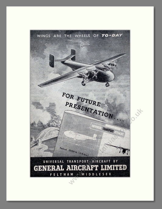 General Aircraft - Wings Are The Wheels Of Today. Vintage Advert 1947 (ref AD63080)