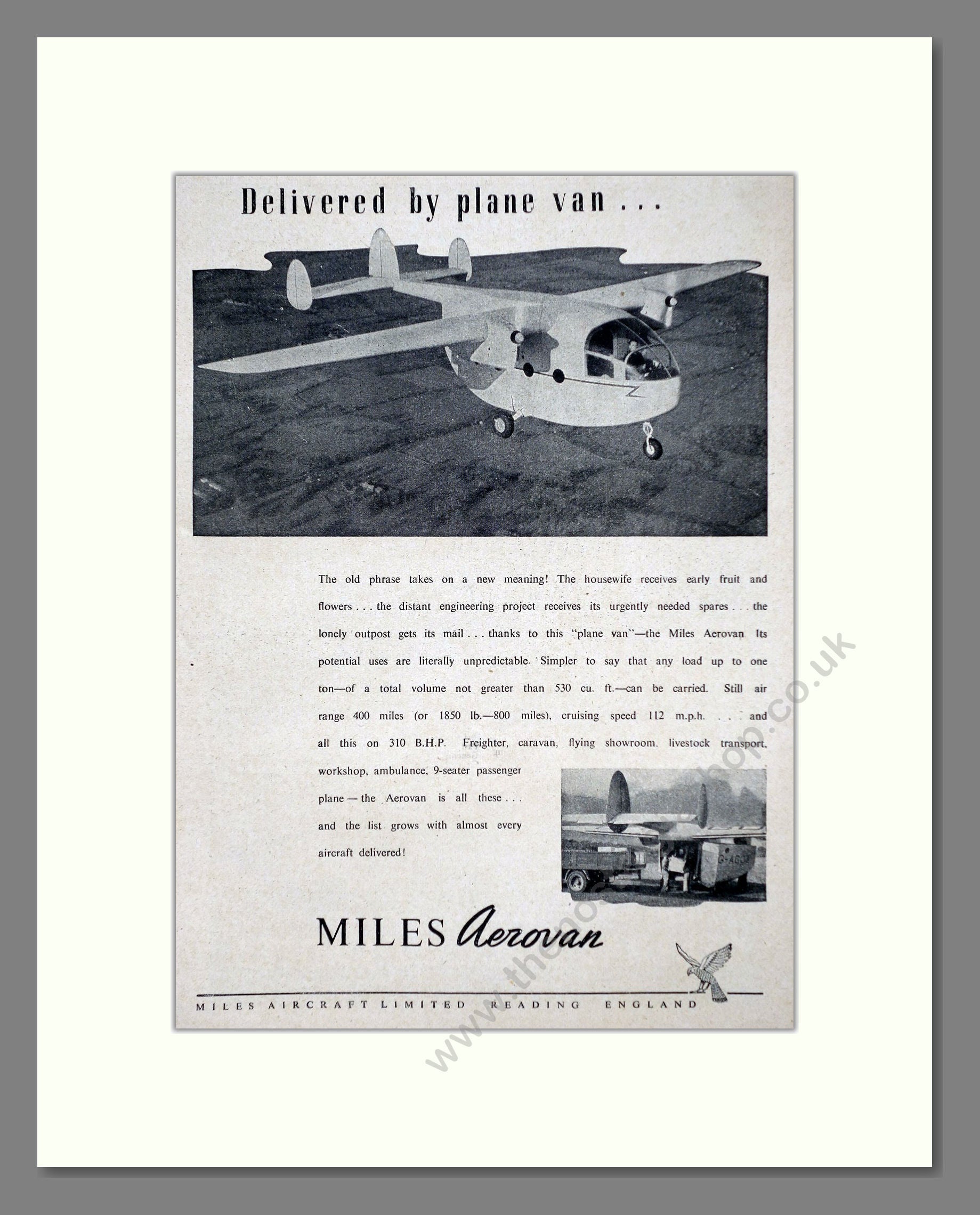 Miles Aircraft - Aerovan. Vintage Advert 1947 (ref AD63083)
