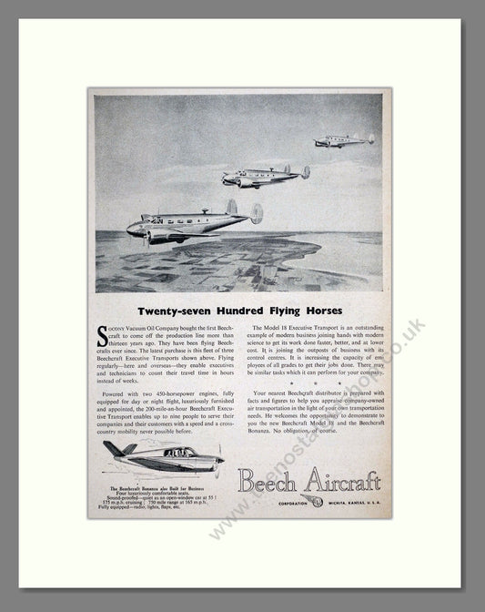 Beech - Bonanza. Vintage Advert 1947 (ref AD63090)