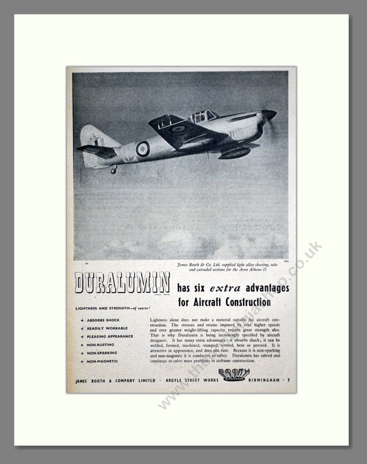 Duralumin - Six Advantages. Vintage Advert 1949 (ref AD63092)