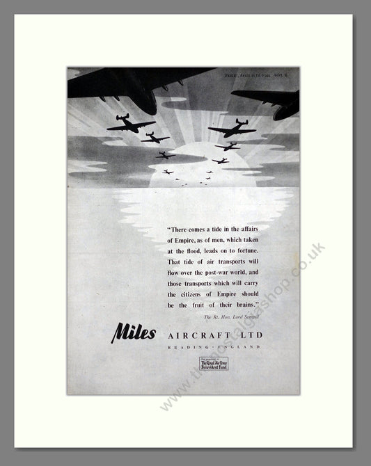 Miles Aircraft - Empire. Vintage Advert 1944 (ref AD63101)