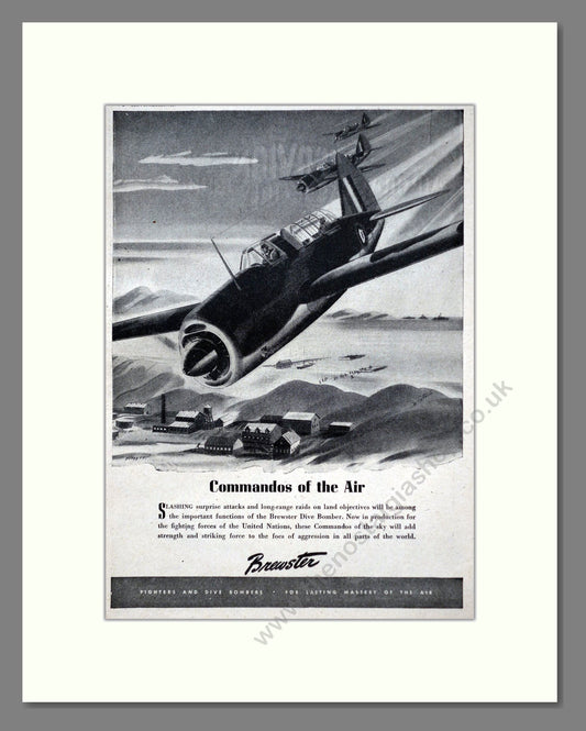 Brewster - Dive Bomber. Vintage Advert 1942 (ref AD63108)