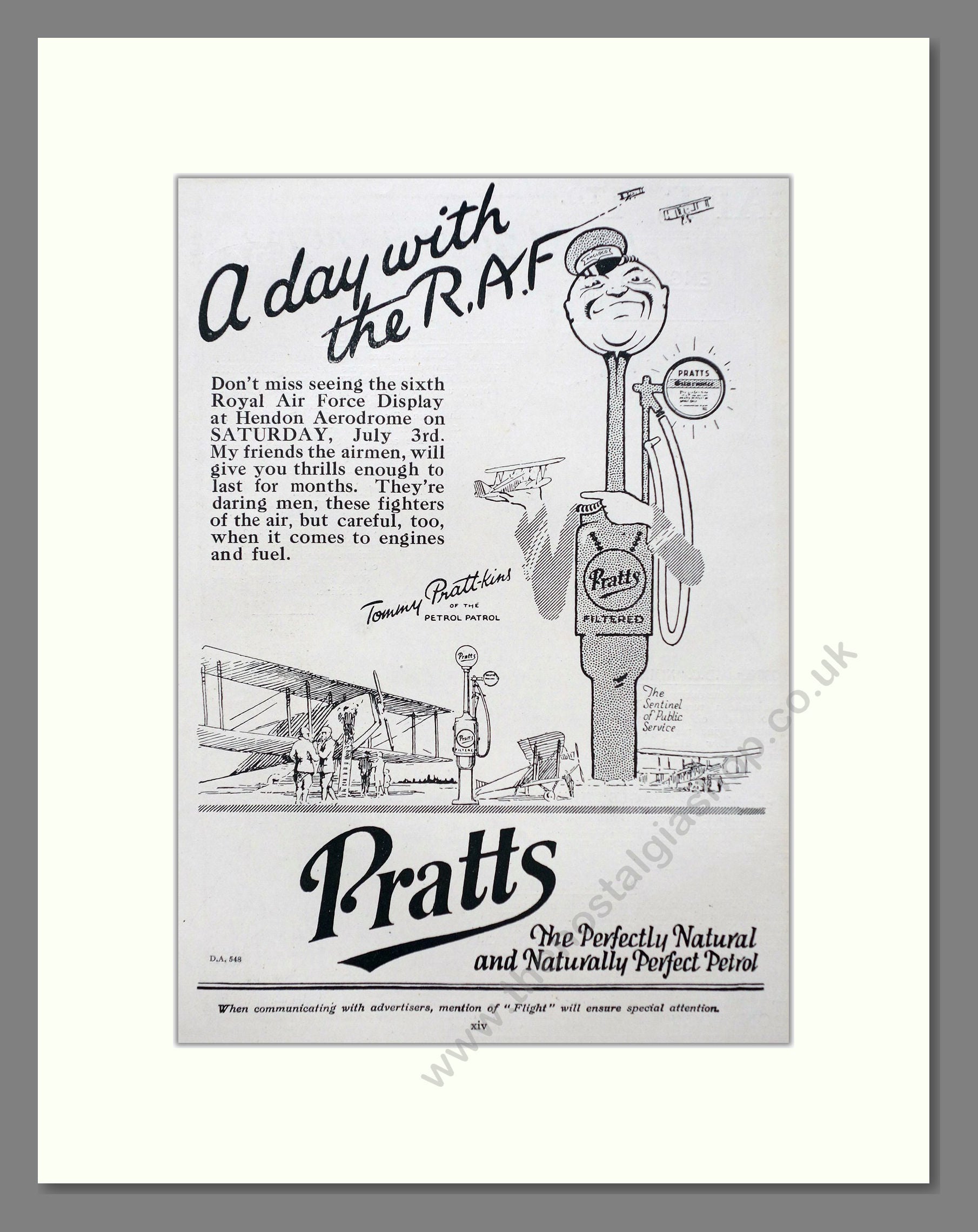 Pratts - A Day With The RAF. Vintage Advert 1926 (ref AD63115)