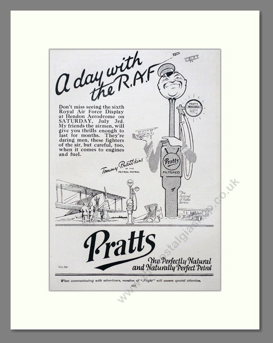 Pratts - A Day With The RAF. Vintage Advert 1926 (ref AD63115)