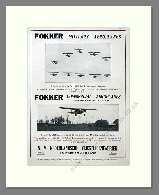 Fokker - CVD / F.VII-3m. Vintage Advert 1926 (ref AD63120)