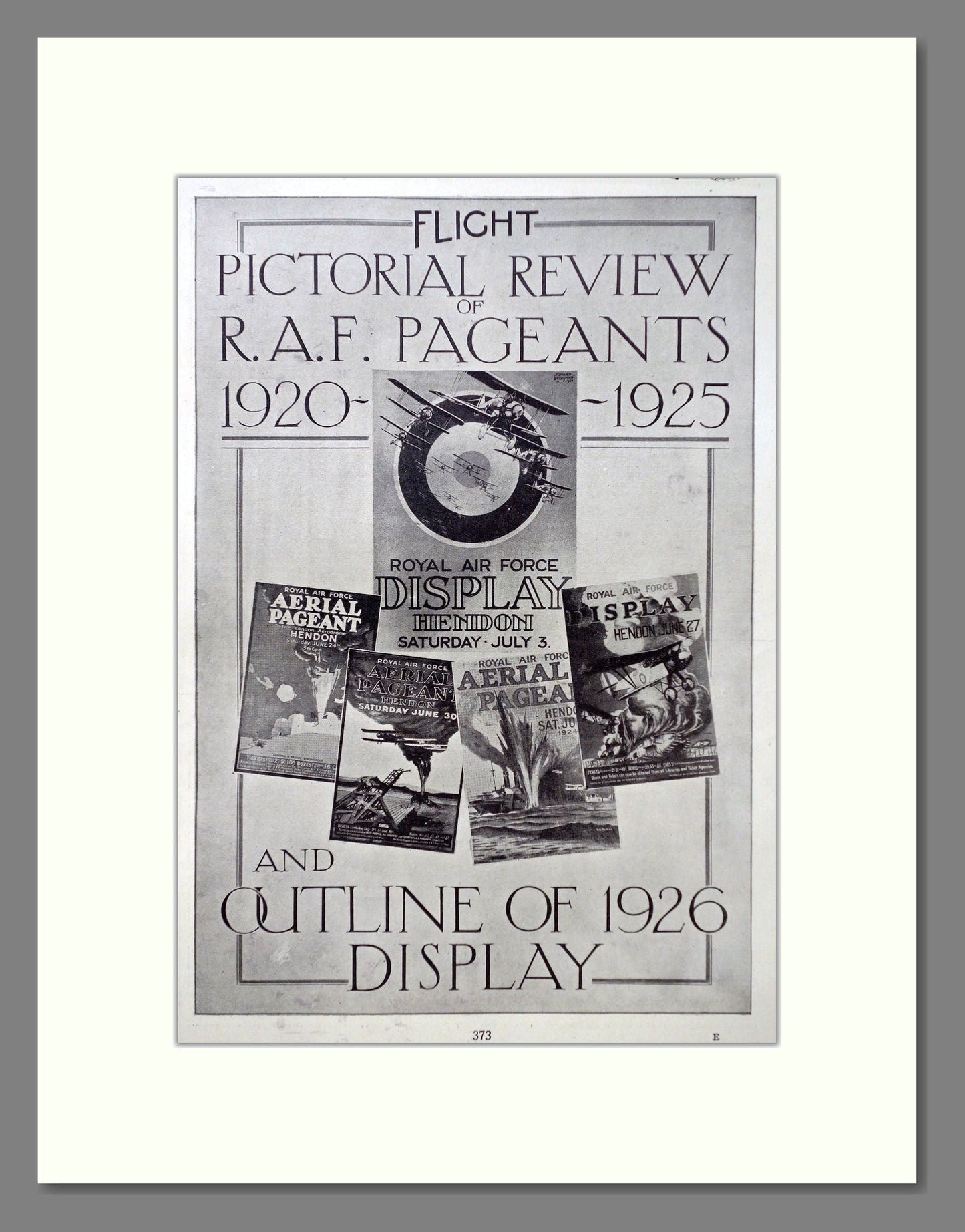Flight Magazine - Pictoral Review. Vintage Advert 1923 (ref AD63122)