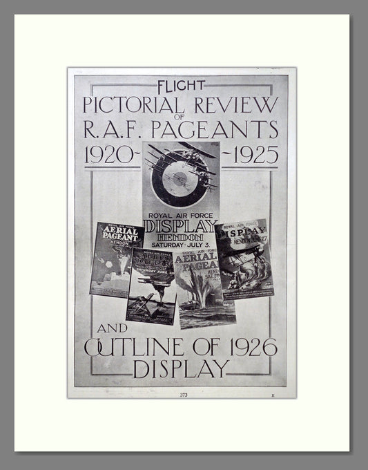 Flight Magazine - Pictoral Review. Vintage Advert 1923 (ref AD63122)